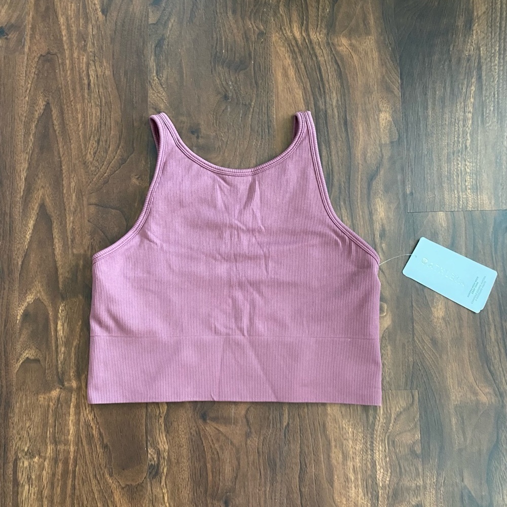 NWT Athleta Aurora Seamless High Neck Crop Tank Pink 
Size Large 

Brand new!